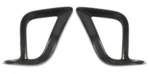 FIAT 500 Front Side Air Duct Diffuser Set - Carbon Fiber - 595 EU Model